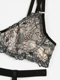 Fashionable embroidered mesh and see-through five-piece set