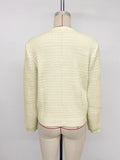 Casual Metal Button Cardigan Solid Color Sweater Jacket