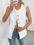 New Sleeveless Chanel Style Jacket Elegant Cardigan Vest