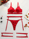 Christmas pure sexy lingerie four-piece set splicing sexy sexy set
