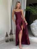 Sexy halter dress with ruffled, irregular hem.