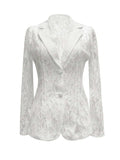 Elegant suit jacket with cutout petals