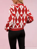 Valentine's Day Cardigan Sweater Heart Knitted Sweater Jacket