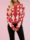 Valentine's Day Cardigan Sweater Heart Knitted Sweater Jacket