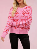 Valentine's Day Cardigan Heart Knitted Jacket