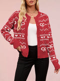 Valentine's Day Cardigan Heart Knitted Jacket