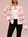 Valentine's Day Cardigan Heart Knitted Jacket