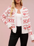 Valentine's Day Cardigan Heart Knitted Jacket
