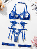New Embroidered See-Through Sexy Lingerie Bra Set