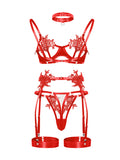 New Embroidered See-Through Sexy Lingerie Bra Set