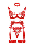 New Embroidered See-Through Sexy Lingerie Bra Set