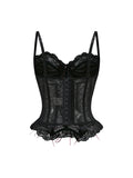 Bow-tie lace fishtail vest shapewear